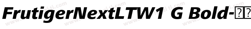 FrutigerNextLTW1 G Bold字体转换